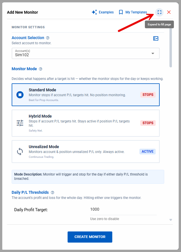 Copier config editor expanded to fill the page, with settings in two columns instead of tabs